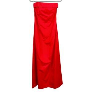 Vintage‎ 90s Jessica McClintock for Gunne Sax Gown Womens 8/9 Red Glitter Glam